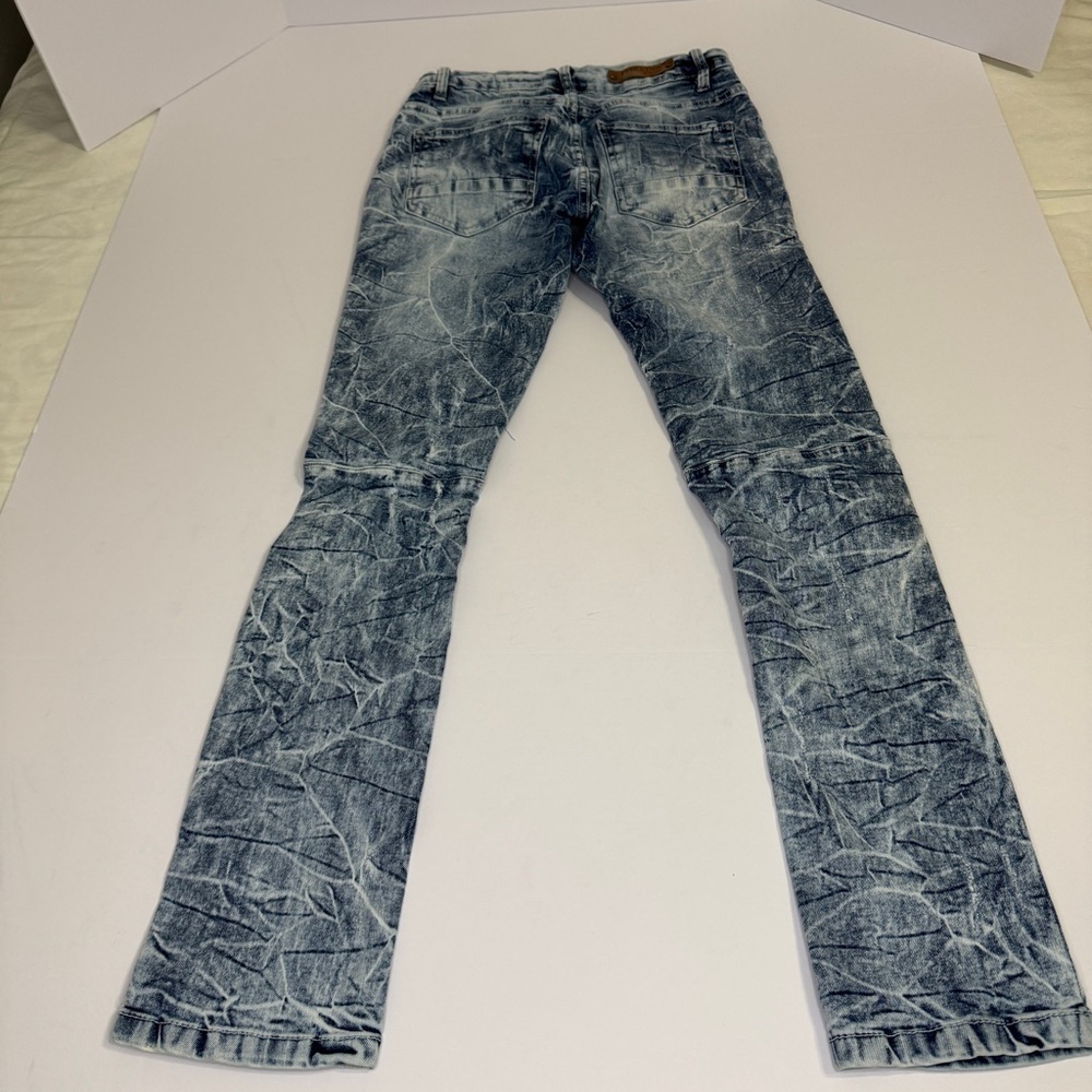 Evolution In Design Jeans Mens 30 Dark Blue Denim Acid Wash Men YTK 90’s - Picture 6 of 13